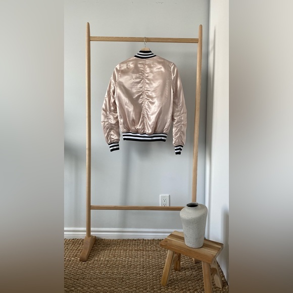 Topshop Baby Pink Bomber Jacket - Picture 2 of 4